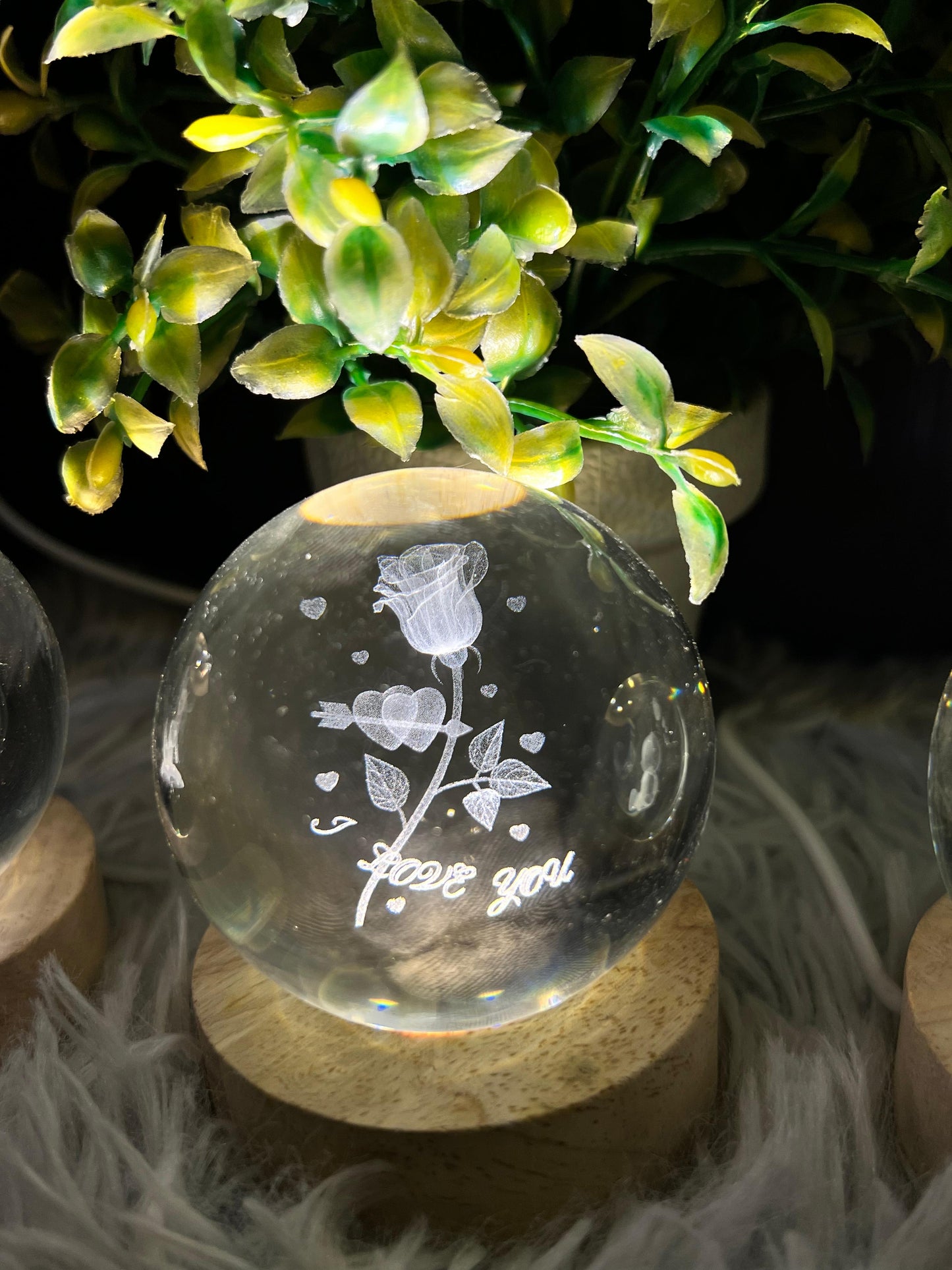 3D Crystal Ball LED Night Light