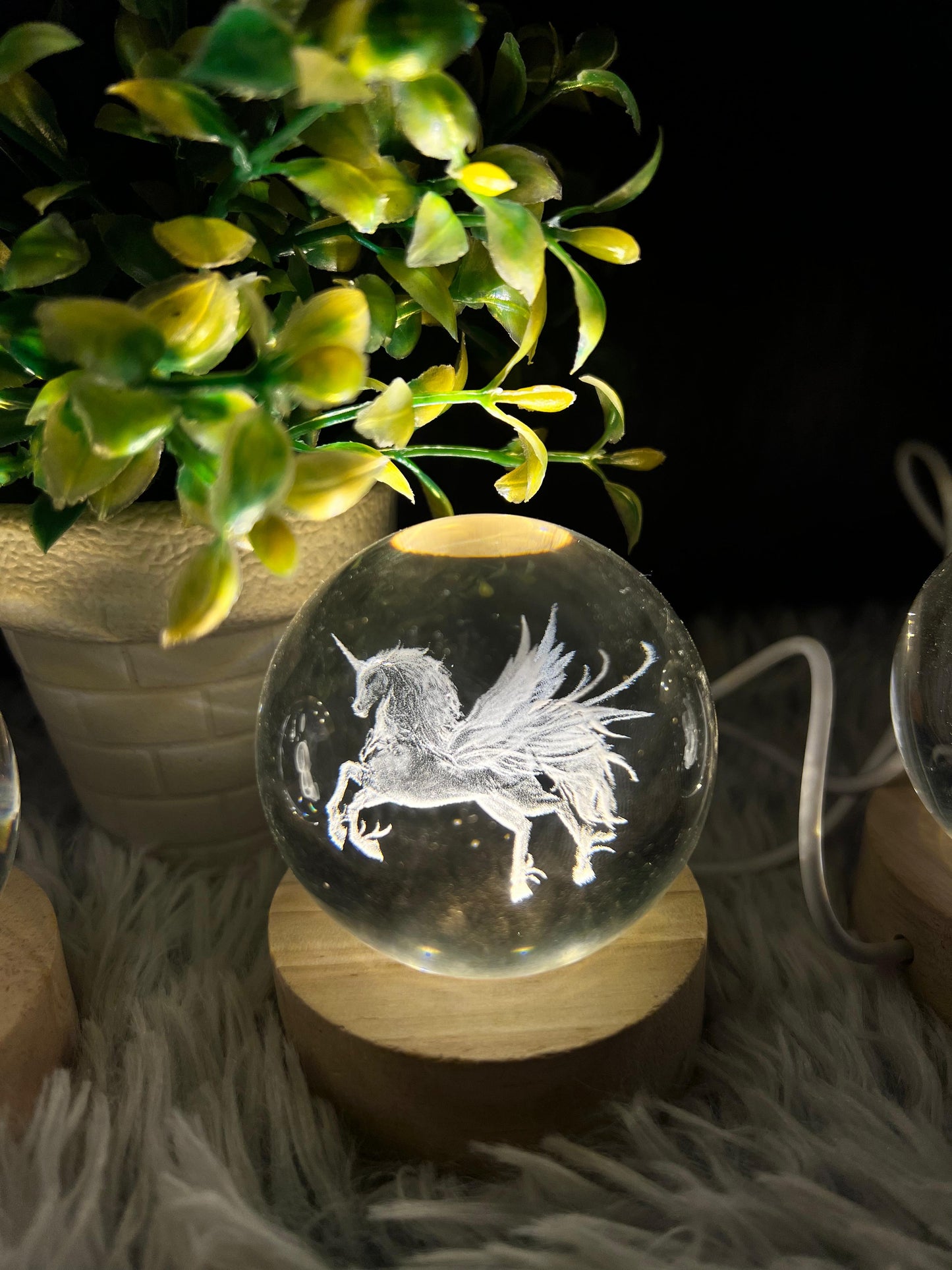 3D Crystal Ball LED Night Light