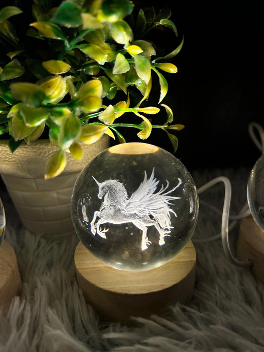 3D Crystal Ball LED Night Light