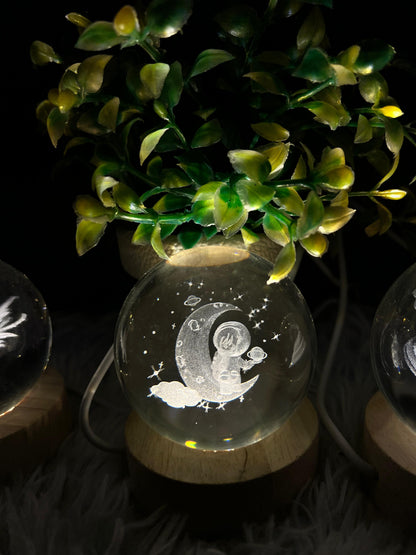 3D Crystal Ball LED Night Light