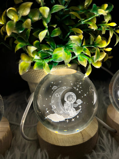 3D Crystal Ball LED Night Light