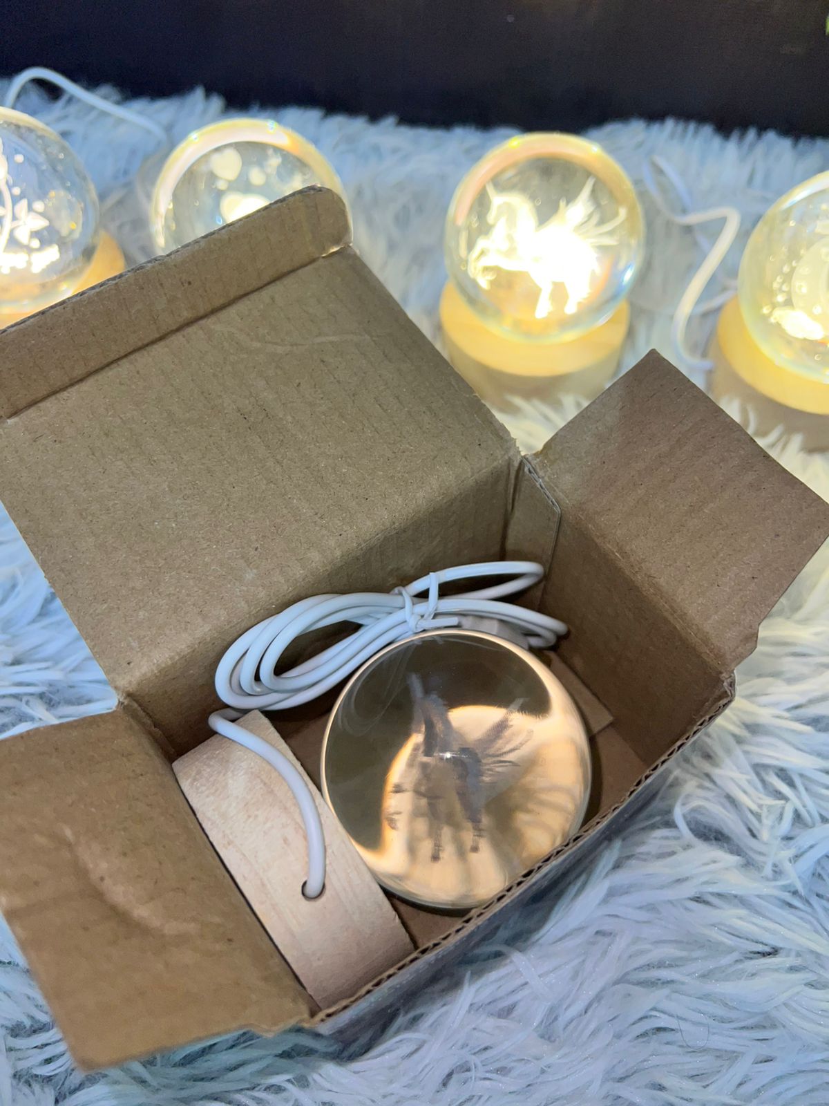 3D Crystal Ball LED Night Light